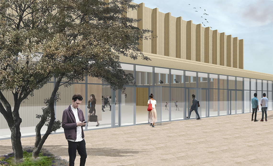 Neubau Drei-Feld-Sporthalle IGS Volkmarode Perspektive