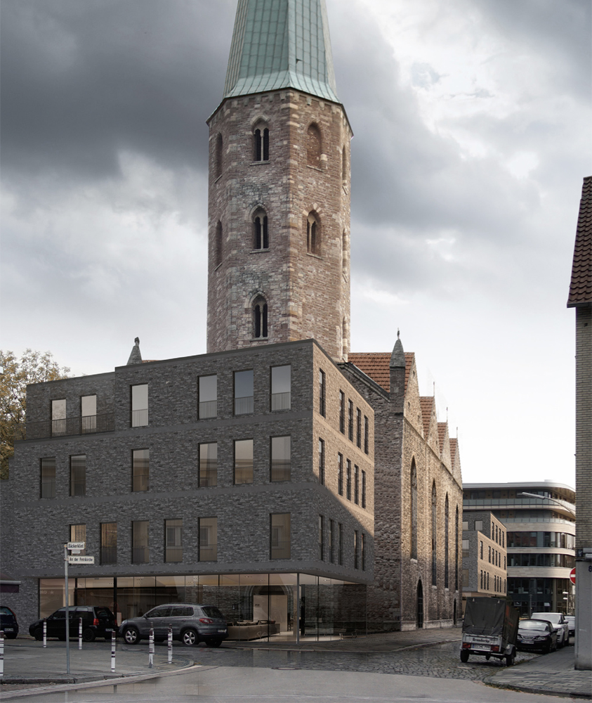 Wohnen an der Petrikirche Braunschweig Perspektive