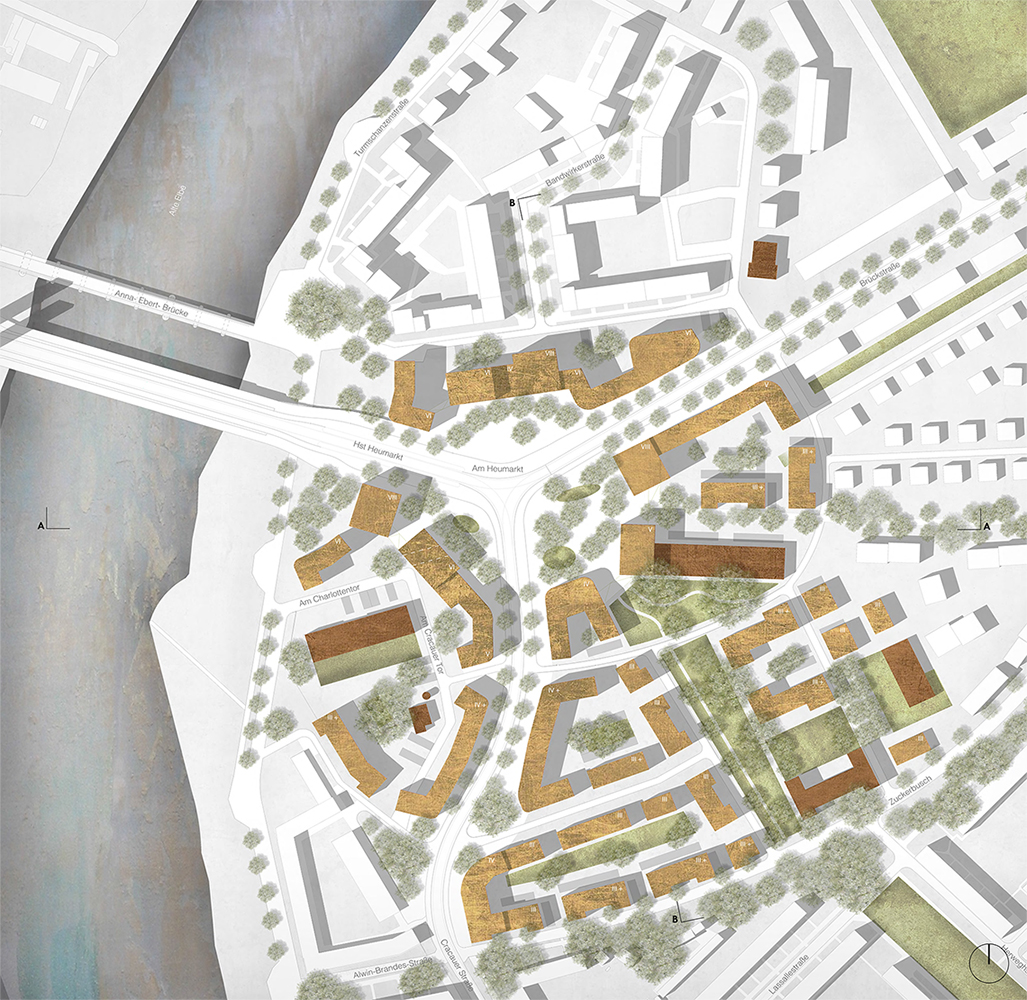 Neuordnung Areal Heumarkt Magdeburg Lageplan