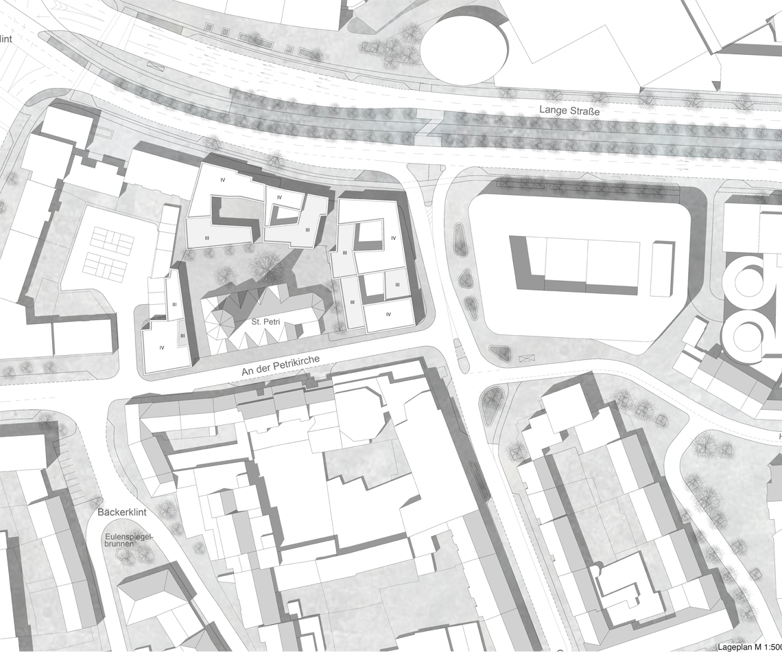 Wohnen an der Petrikirche Braunschweig Lageplan