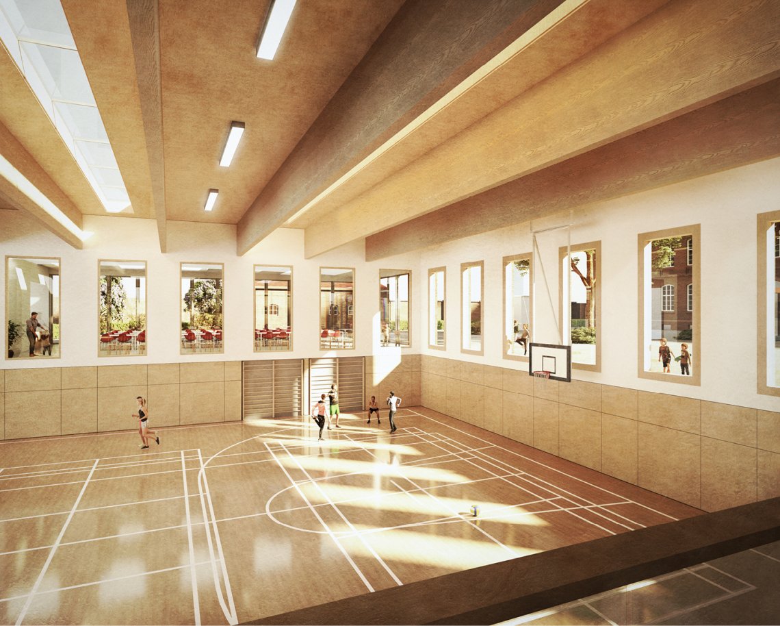 Wilhelm Gymnasium Braunschweig Sporthalle Innenraum