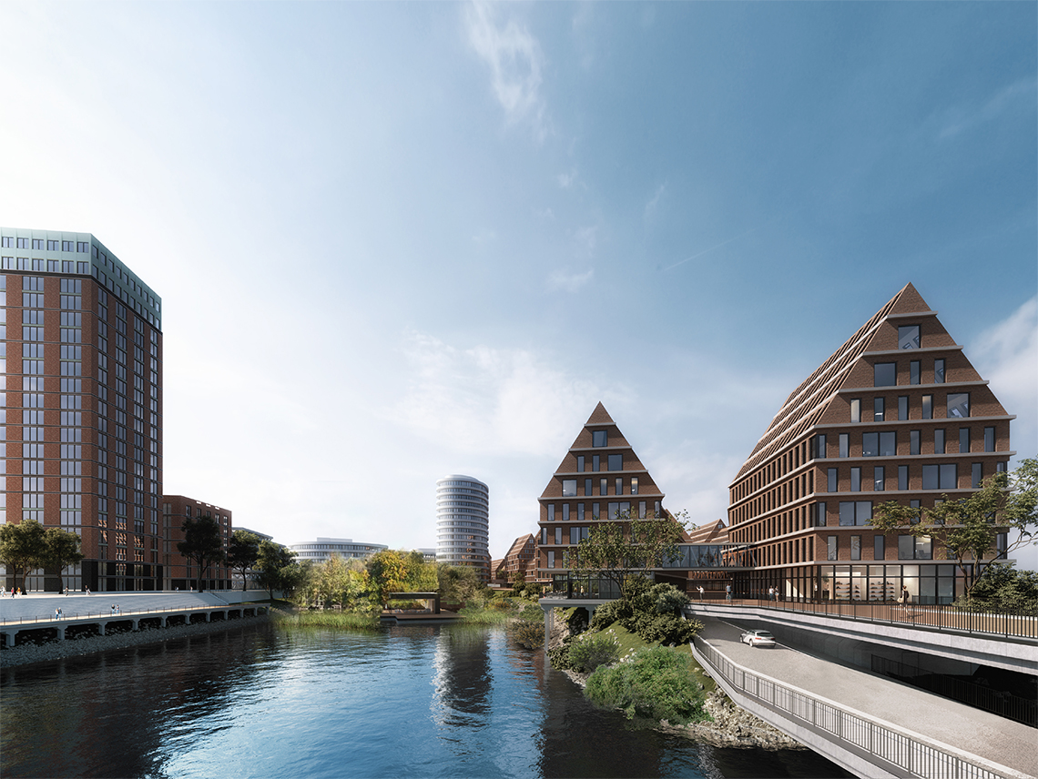 Halbinsel Kesselstraße Düsseldorf Perspektive